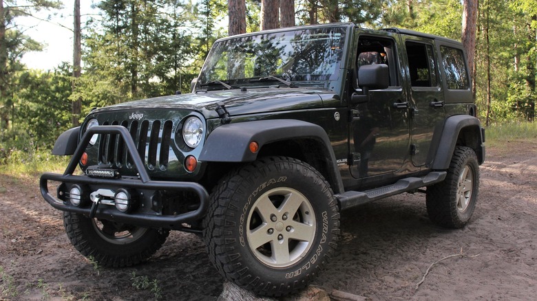 Jeep Wrangler JK on trail