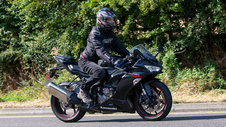 Rider on Kawasaki Ninja