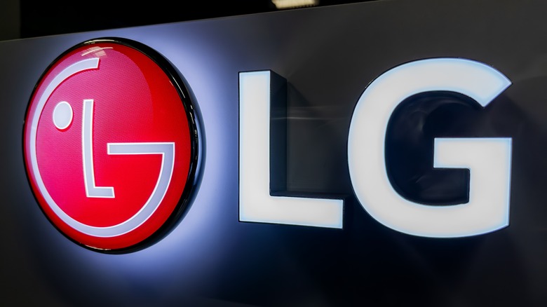 Illuminated LG sign