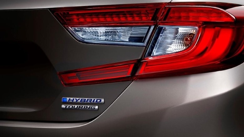 Image showing the Honda Accord Touring rear light with Hybrid Touring lettering underneath