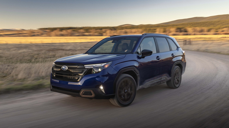 2025 Subaru Forester driving on road