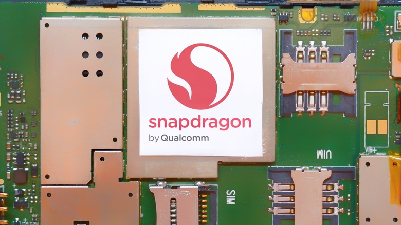 Qualcomm Snapdragon logo on a computer system