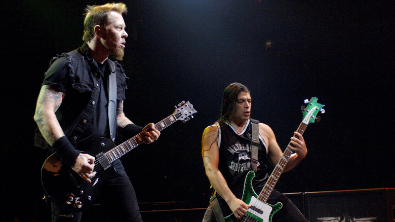 Metallica on stage on the Death Magnetic tour