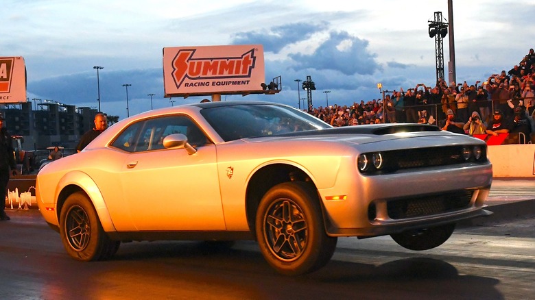 2023 Challenger SRT Demon 170 wheels-up on racetrack