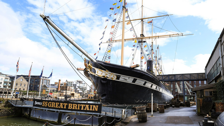 The SS Great Britain in drydock