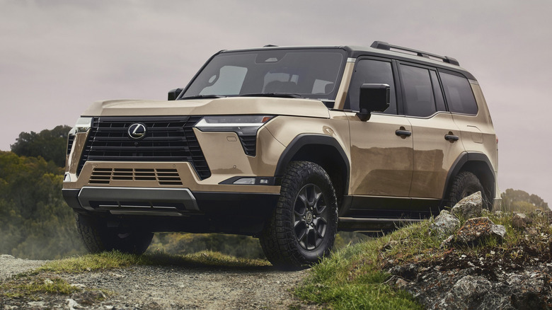 The 2024 Lexus GX on an offroad track