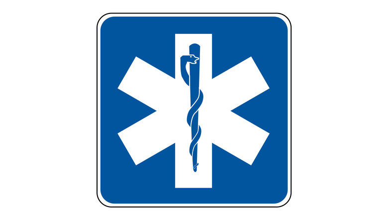 The serpent and star symbol seen on ambulances