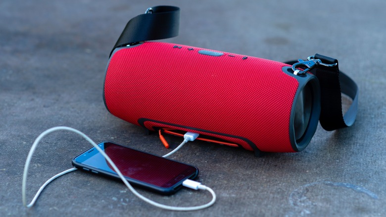 Smartphone with red speaker