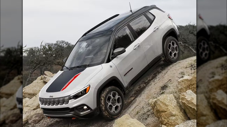 Jeep Compass Trailhawk Navigating A Steep Incline