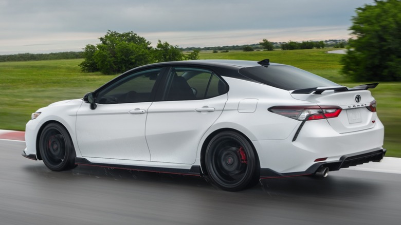 2024 Toyota Camry TRD on a closed course track