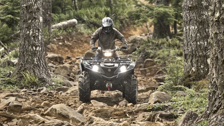 Yamaha ATV on the trail