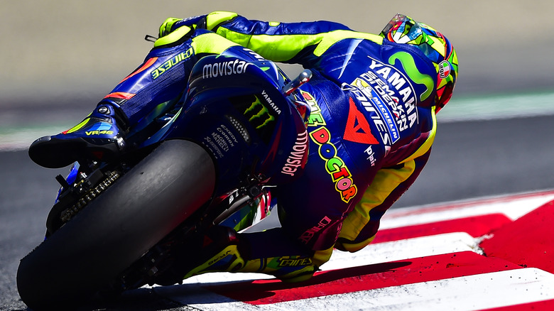 Valentino Rossi of Movistar Yamaha Moto GP team, riding his bike during the Qualifying, Moto GP of Catalunya at Circuit de Catalunya