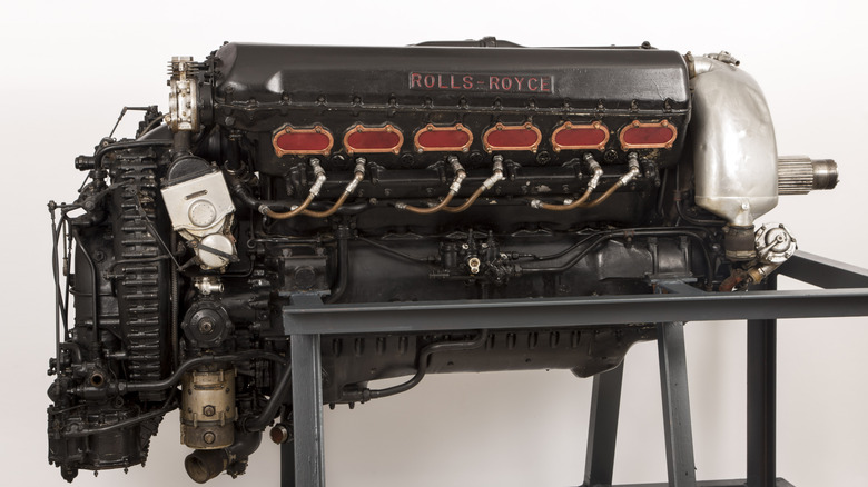 Rolls Royce Merlin engine on display