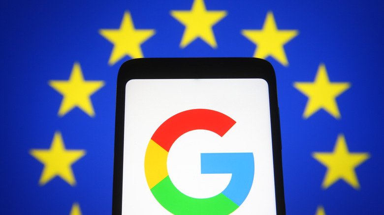 Google smartphone EU flag