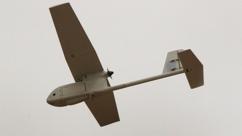 Raven drone in flight