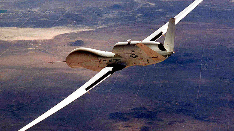 Global Hawk drone in flight