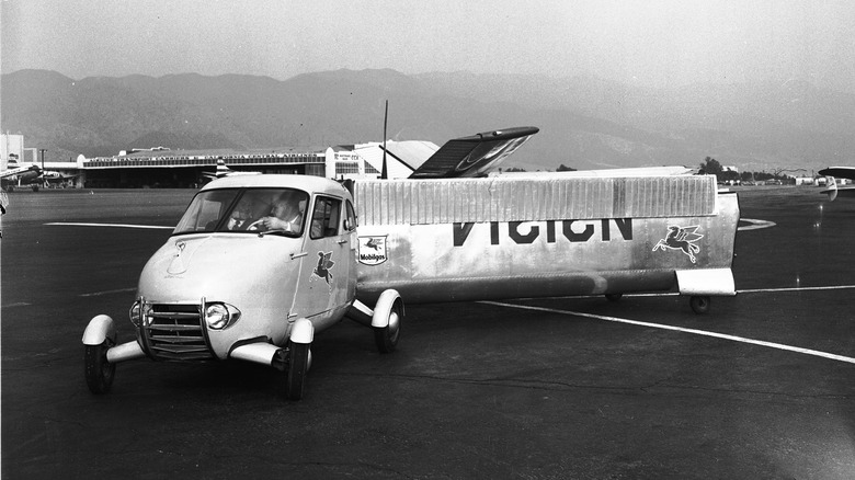 The Aerocar taking flight