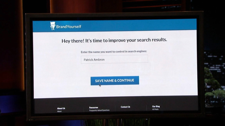 BrandYourself search results page on display