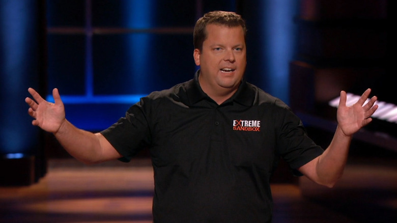 Randy excitedly talking on Shark Tank