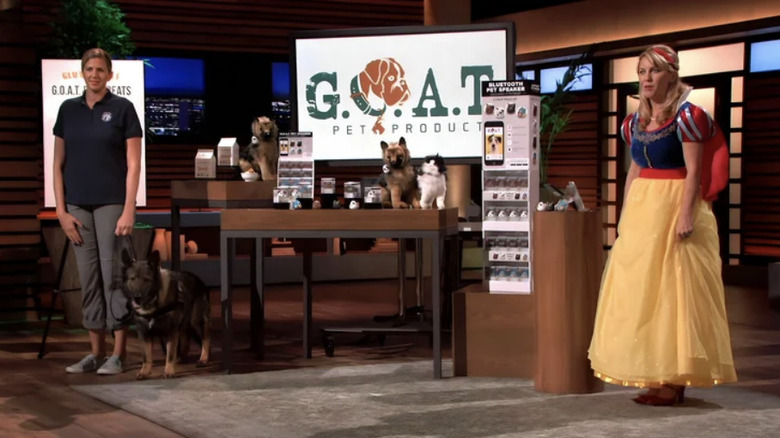 G.O.A.T founder demonstrating the pet speaker