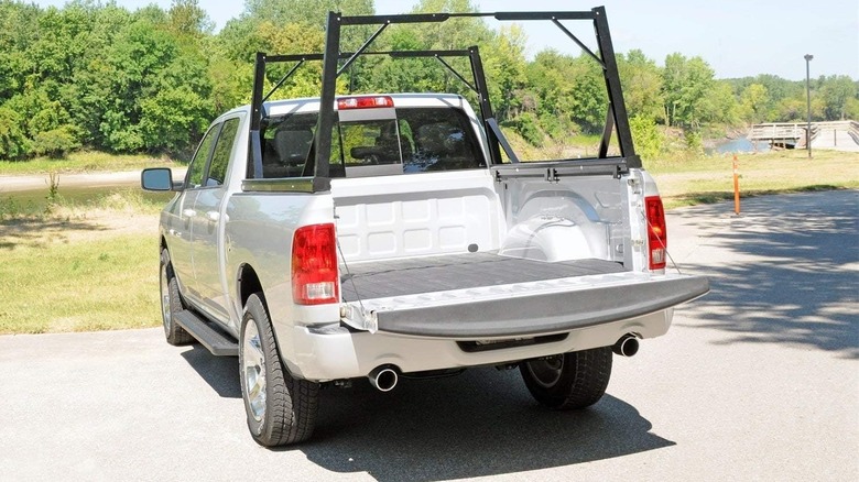 Invis-a-rack product display on pickup truck from Amazon