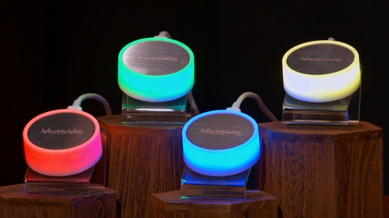 MuteMe devices on display in Shark Tank