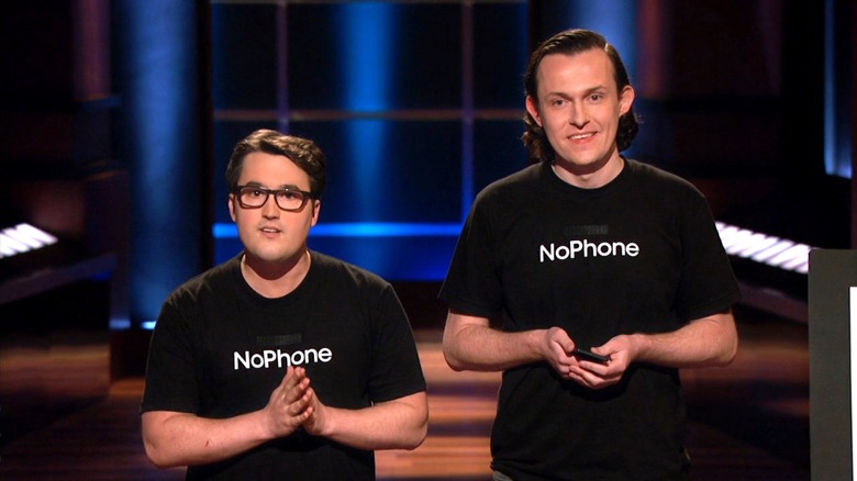 Van Gould and Chris Sheldon pitch NoPhone on Shark Tank