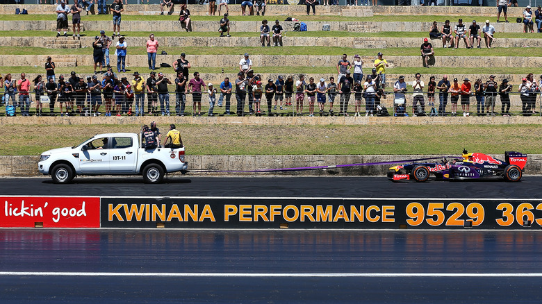 Crowd watching racing at Perth Motorplex