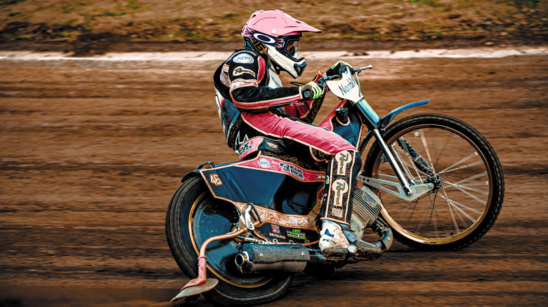 Australian speedway racer racing