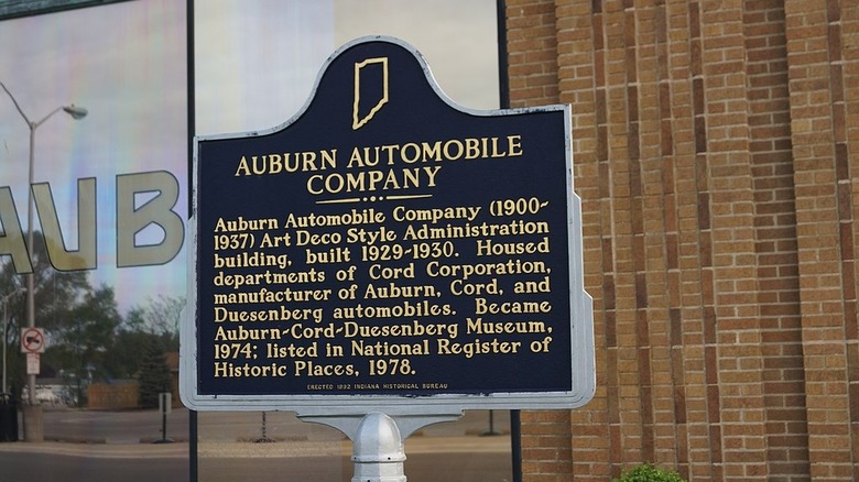 Auburn Museum plaque