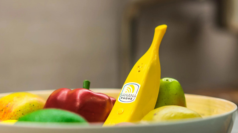 Banana Phone among fruit