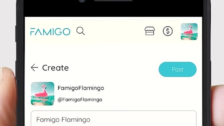 Famigo creator interface on iPhone