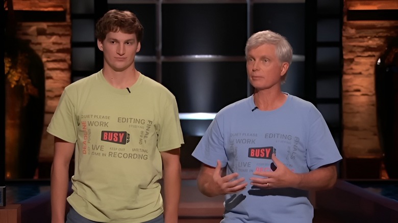 Steve and Connor talking on Shark Tank