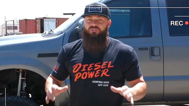 A Diesel Brother talking about a truck giveaway.