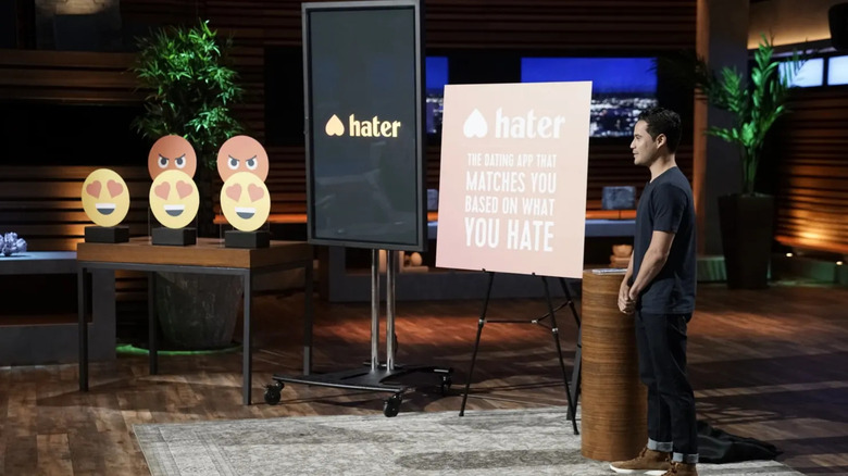 Alper pitches Hater dating app on Shark Tank