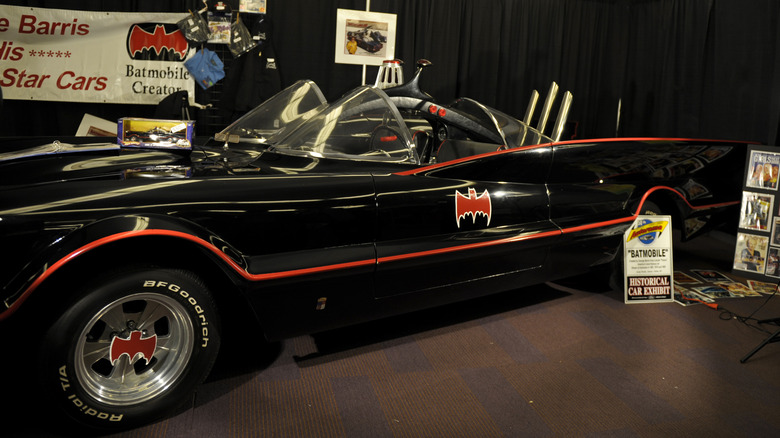 One of the two remaining original 1966 Batmobiles from the hit TV show Batman, displayed by George Barris rentals at the ShowBiz Expo, Hilton Hotel March 29, 2009, in New York