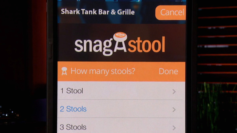 SnagaStool reservation display on Shark Tank