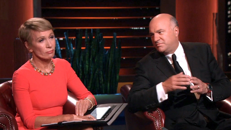 Barbara Corcoran and Kevin O'Leary pondering a deal on Shark Tank