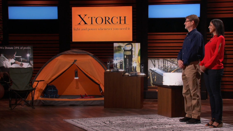 Gene and Keidy Palusky pitching Xtorch on Shark Tank