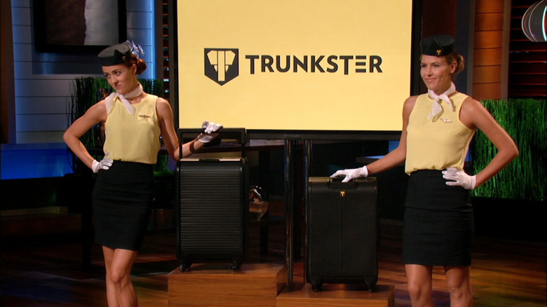 Trunkster women showing off suitcases