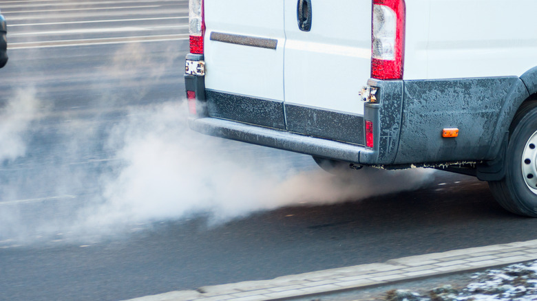 White smoke from exhaust