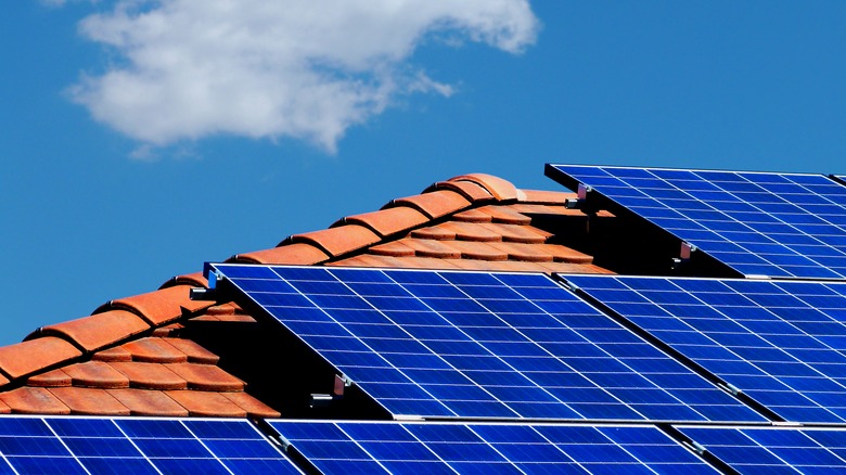 solar panels installed on a roof