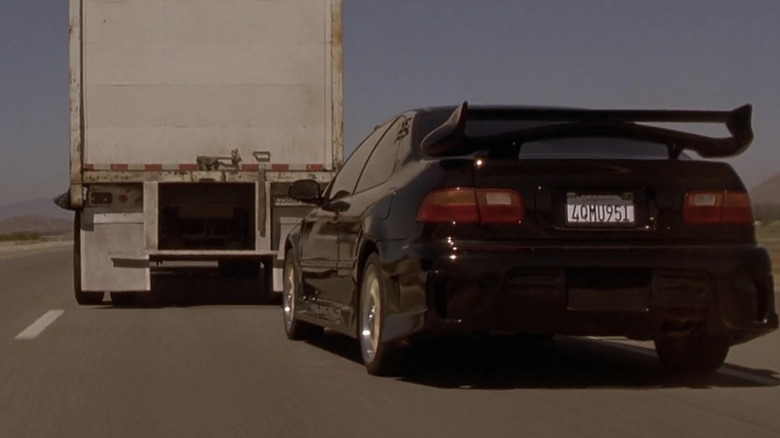 Honda Civic during truck heist in Fast and Furious