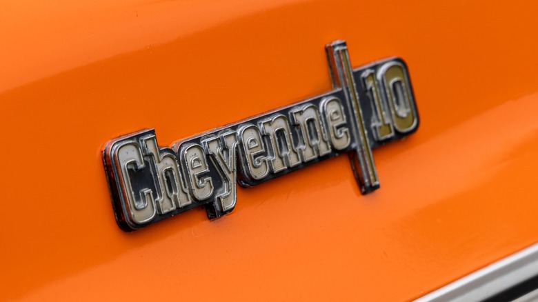 Cheyenne badged Chevrolet C/K 10 pickup truck