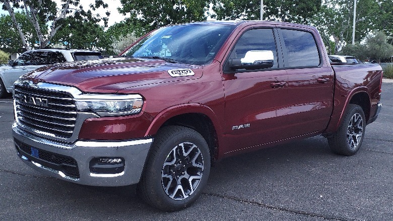 Maroon 2025 RAM 1500 Laramie truck