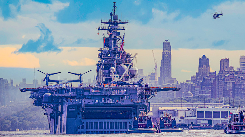 USS Wasp docked in U.S.