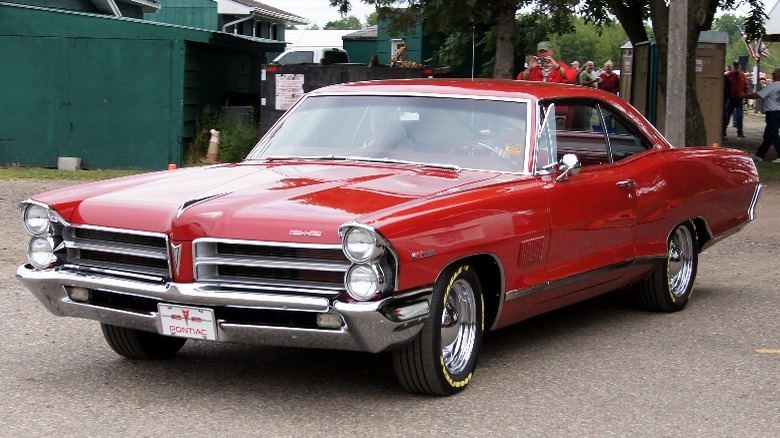 Red Pontiac 2+2 coupe