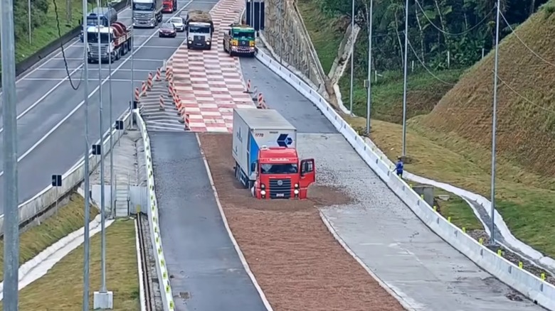 truck on runaway ramp