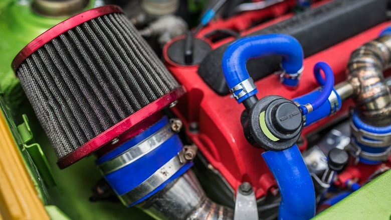 A colorful turbo engine