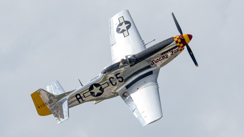 P-51 Mustang performing air show